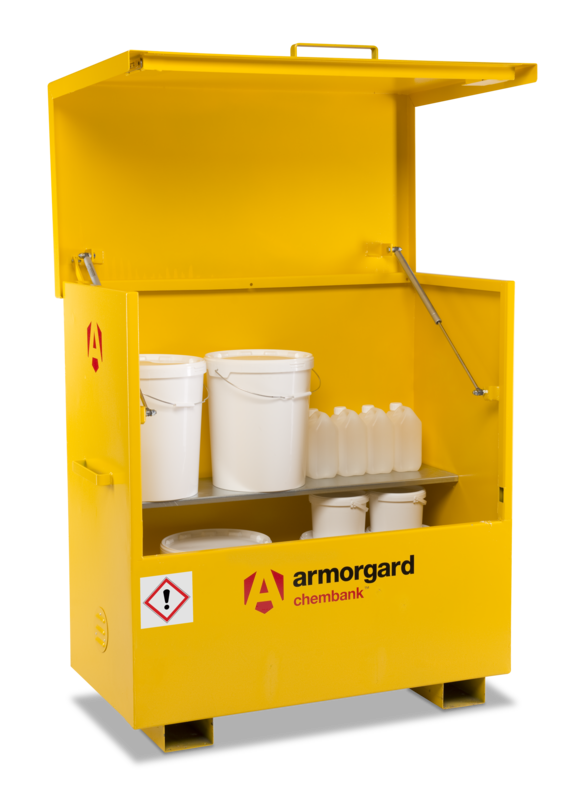 Armorgard CBC4 front left lid open with props