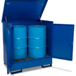 Armorgard DB2 Front Left Doors Open With Props Drums