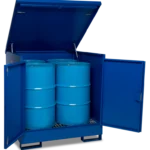 Armorgard DB4 front left doors open with props drums