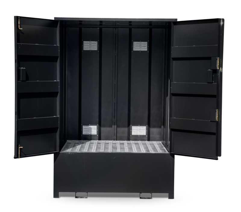 Armorgard DBIBC1 front both doors open 2