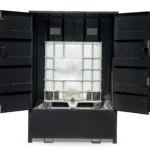 Armorgard DBIBC1 front both doors open with ibc 1