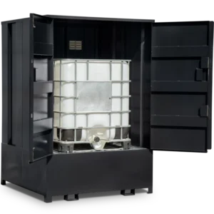 Armorgard DBIBC1 front left both doors open with ibc
