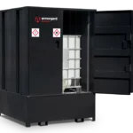 Armorgard DBIBC1 front left right door open with ibc