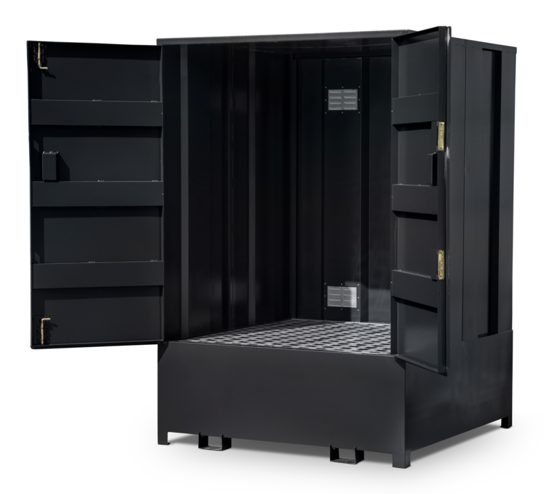 Armorgard DBIBC1 front right both doors open 3