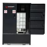 Armorgard DBIBC1 front right door open with ibc