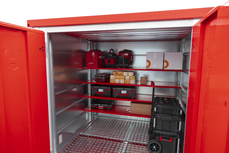 Armorgard FR200 C front right shelves props