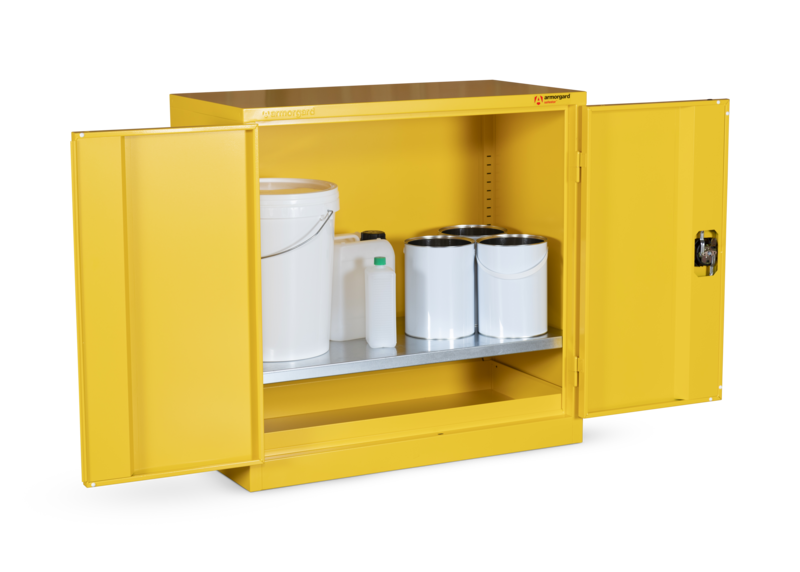 Armorgard HFC3 front left doors open with props