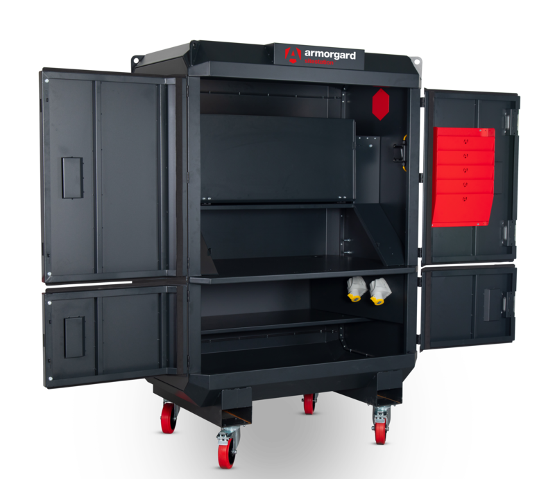 Armorgard SS2 Front Left Doors Open Flap Up