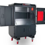 Armorgard SS2 front left upper doors open flap down light on