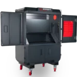 Armorgard SS2 Front Left Upper Doors Open Flap Up Light On