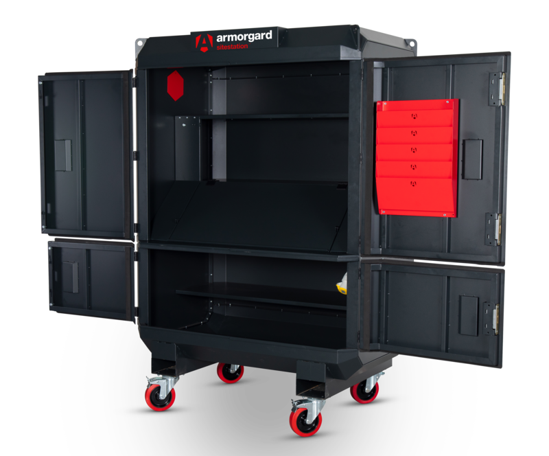 Armorgard SS2 front right doors open flap down