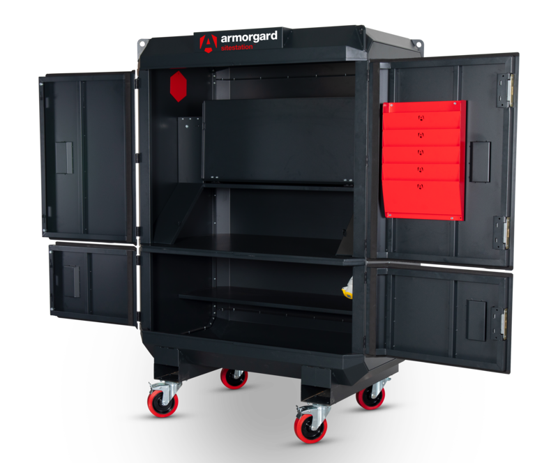 Armorgard SS2 front right doors open flap up