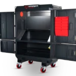 Armorgard SS2 front right doors open flap up light on