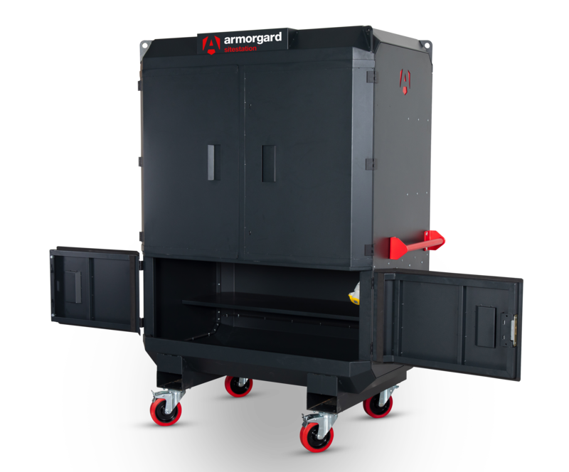 Armorgard SS2 front right lower doors open