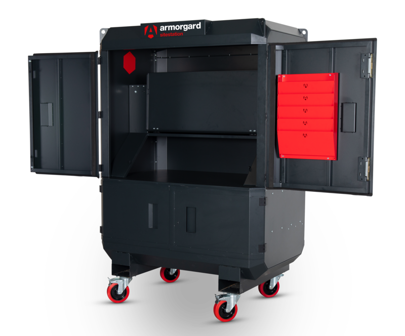 Armorgard SS2 Front Right Upper Doors Open Flap Up