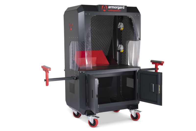 Armorgard SS7 front left doors open back out arms out