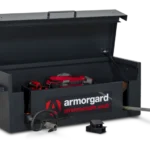 Armorgard SSV12 front left lid up props 3
