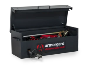 Armorgard SSV12 front left lid up props 4