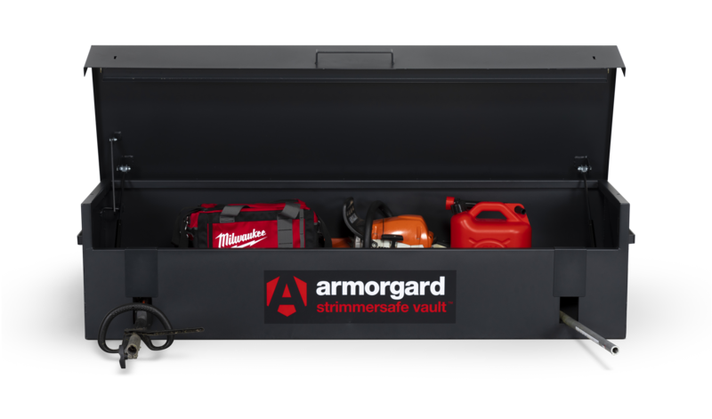 Armorgard SSVX6 front lid up props 2