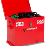 Armorgard TRB3 front left lid open with props