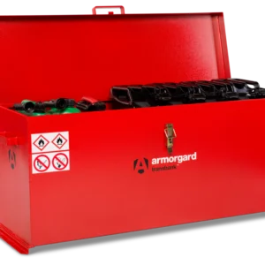 Armorgard TRB6 Front Left Lid Open With Props