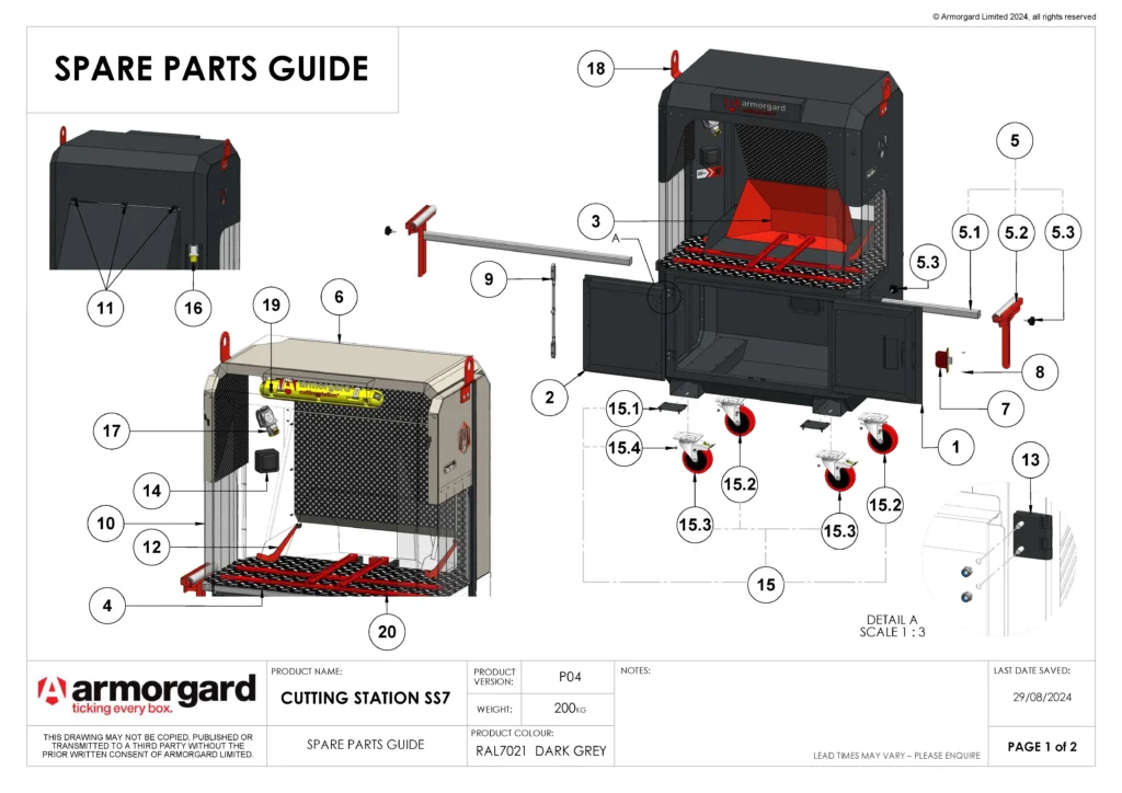 CuttingStation SS7 Spare Parts Guide 1