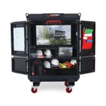 DS2 110 front doors fully open screen on props