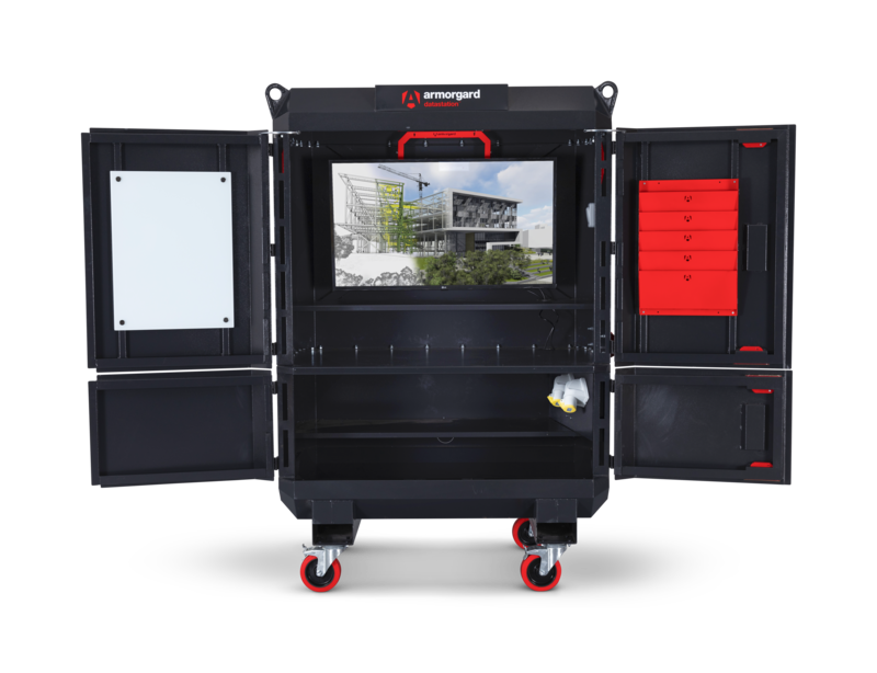 DS2 110 front doors open screen on