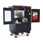 DS2 110 front left doors open screen on props