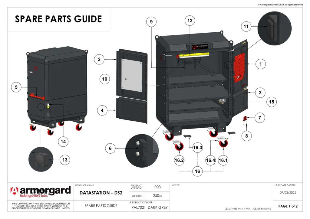 DataStation DS2 110 Spare Parts Guide 1