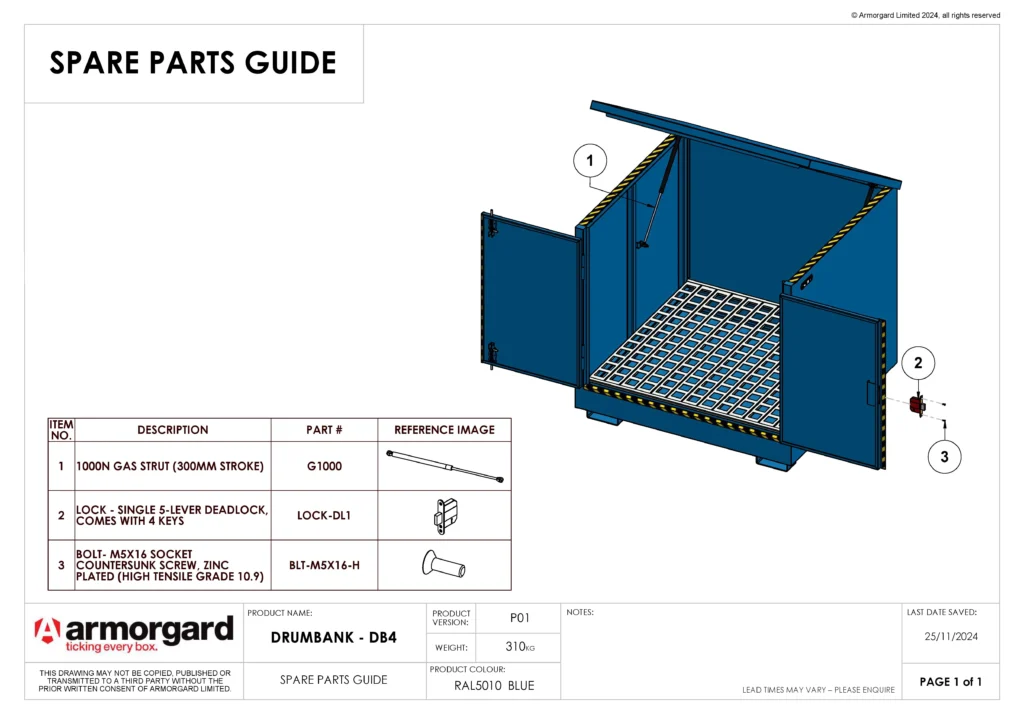 DrumBank DB4 Spare Parts Guide