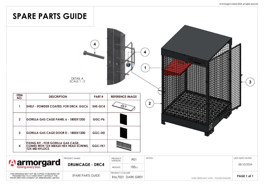 DrumCage DRC4 Spare Parts Guide
