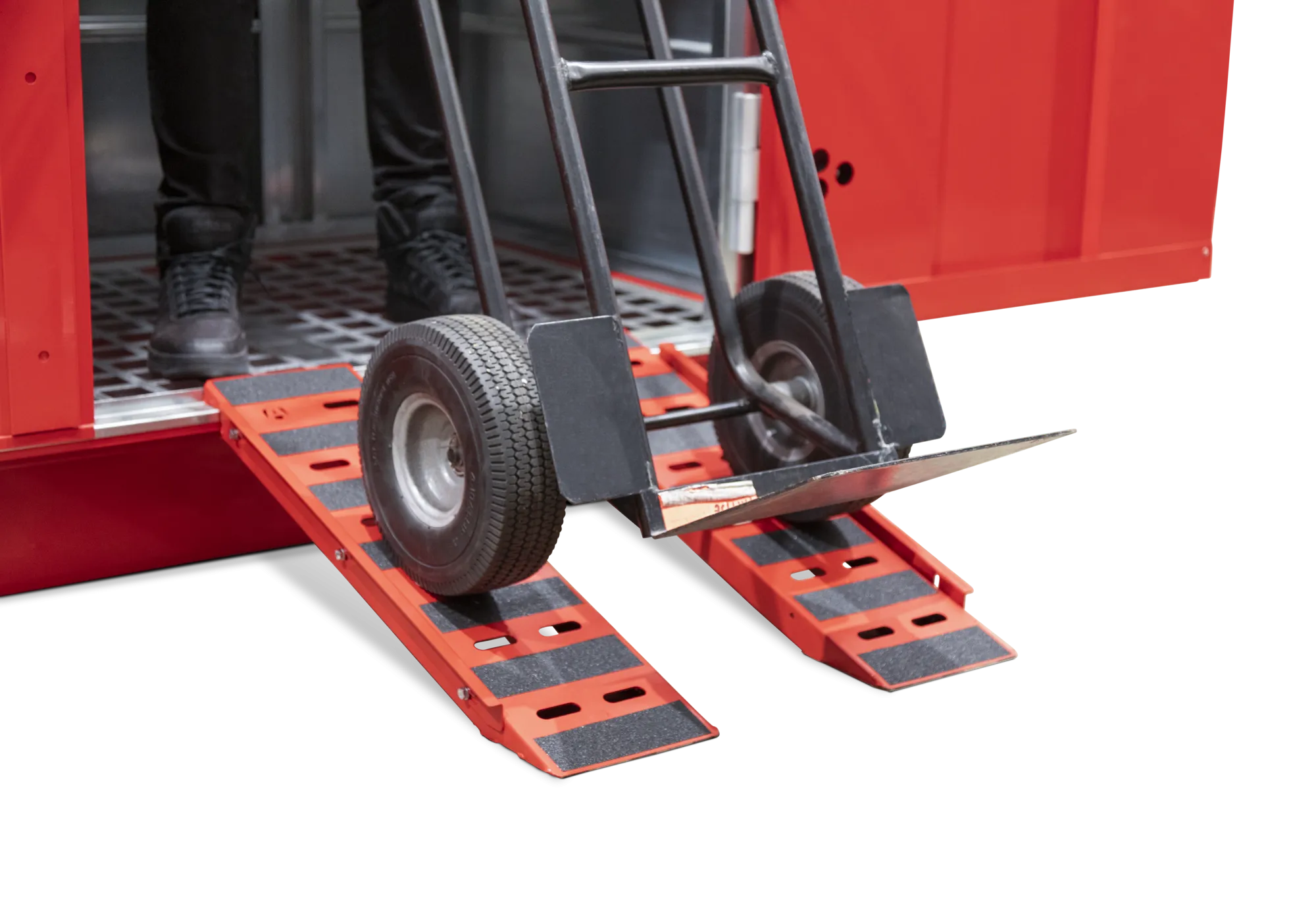 FRR7 Front Right Double Ramps W Sack Truck Container 2