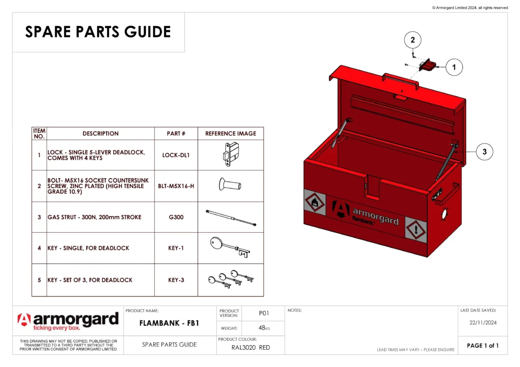 FlamBank FB1 Spare Parts Guide