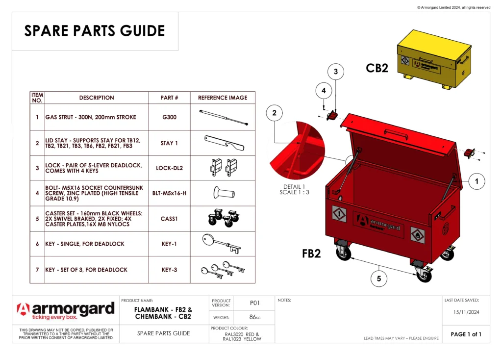 FlamBank FB2 & ChemBank CB2 Spare Parts Guide