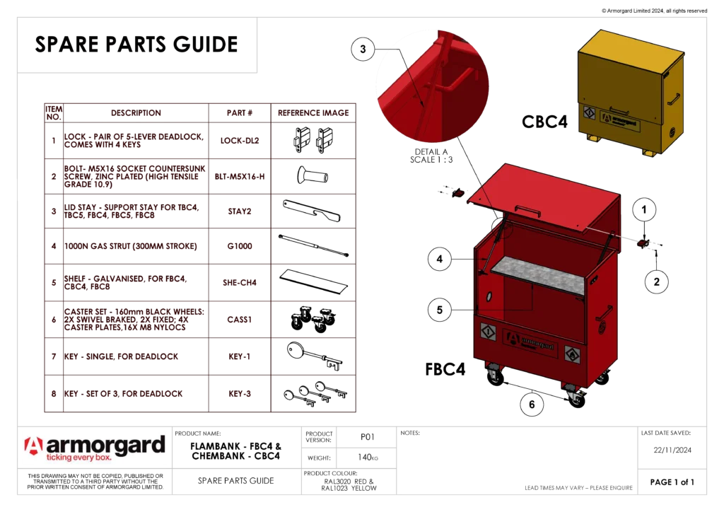 FlamBank FBC4 & ChemBank CBC4 Spare Parts Guide