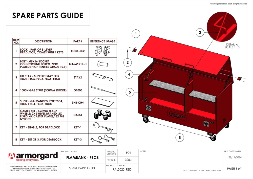 FlamBank FBC8 Spare Parts Guide