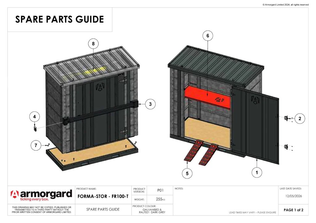 Forma Stor FR100 T Spare Parts Guide 2 1