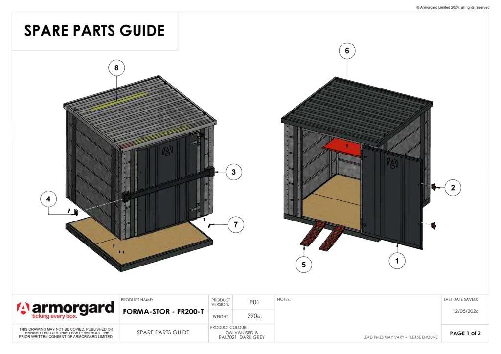 Forma Stor FR200 T Spare Parts Guide 2 1