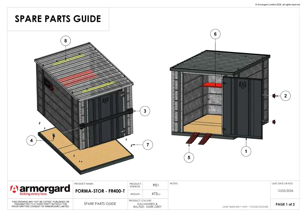 Forma Stor FR300 T Spare Parts Guide 2 1