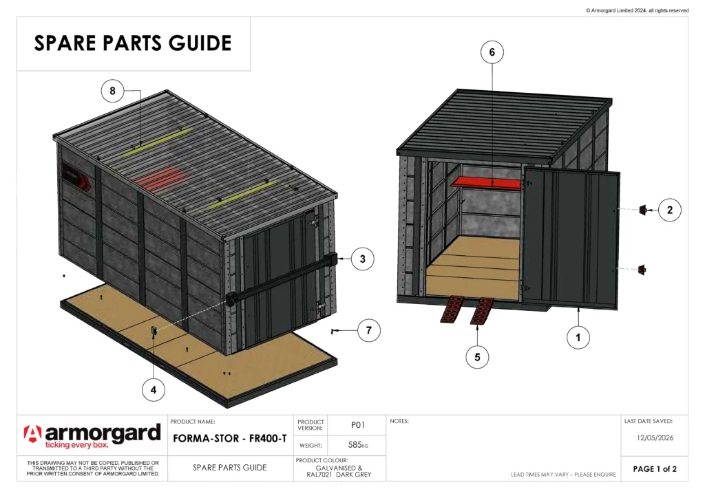 Forma Stor FR400 T Spare Parts Guide 2 1