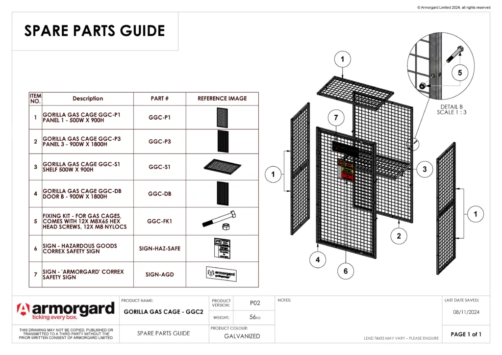 Gorilla Gas Cage GGC2 Spare Parts Guide