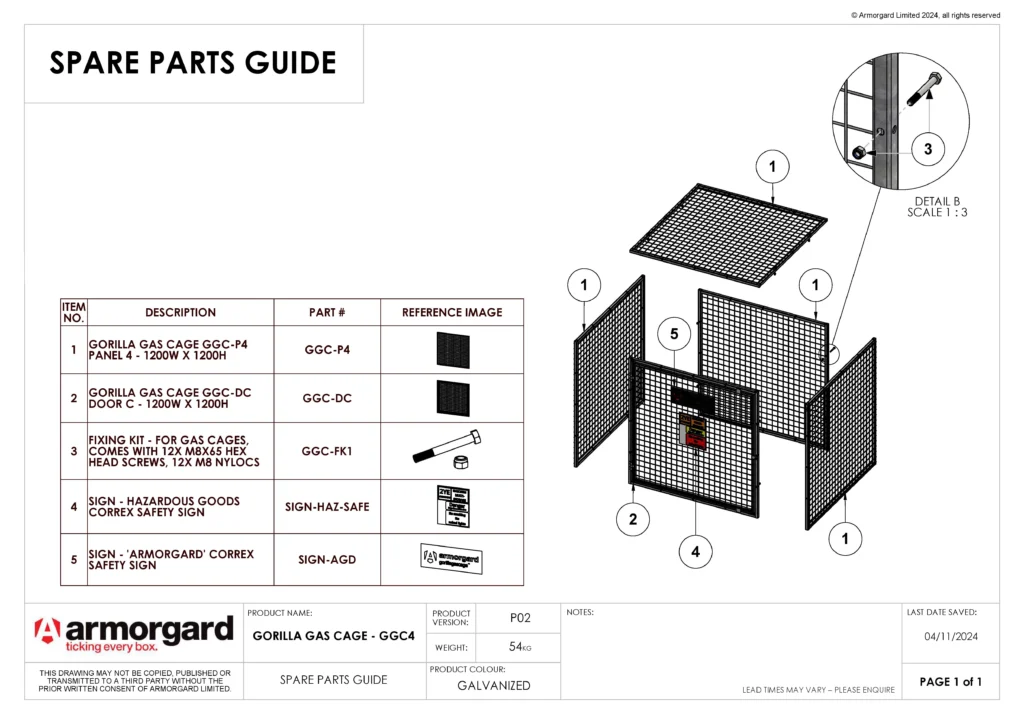 Gorilla Gas Cage GGC4 Spare Parts Guide