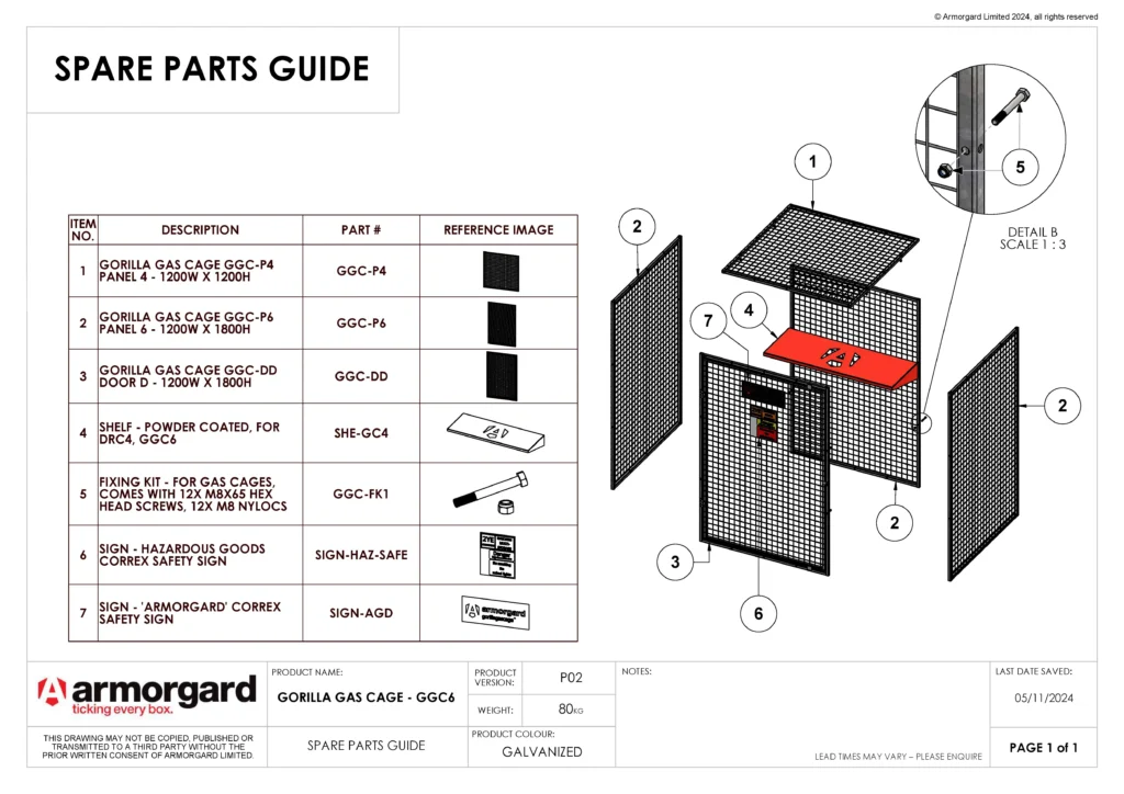 Gorilla Gas Cage GGC6 Spare Parts Guide