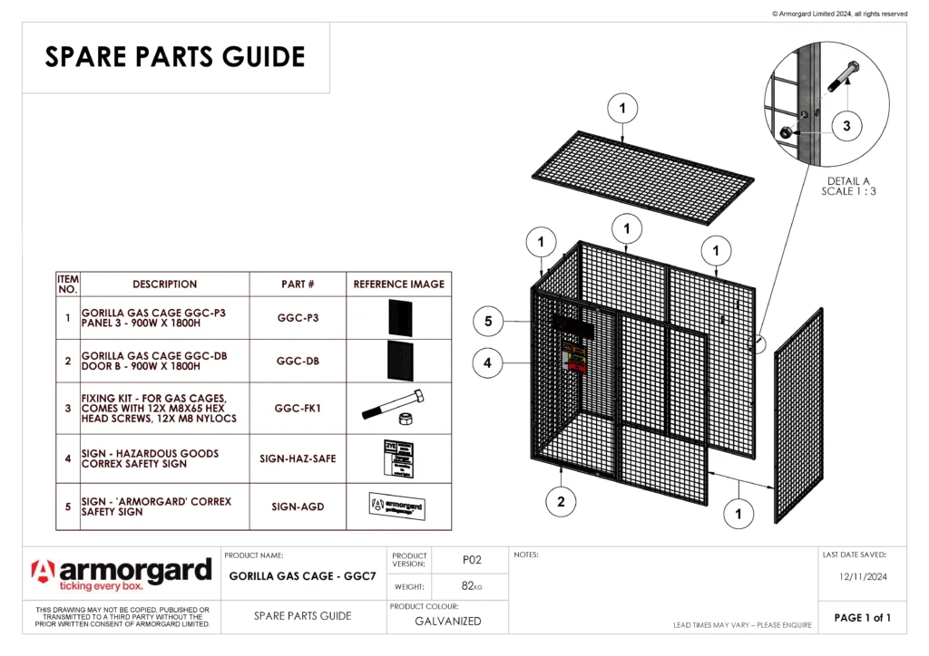 Gorilla Gas Cage GGC7 Spare Parts Guide