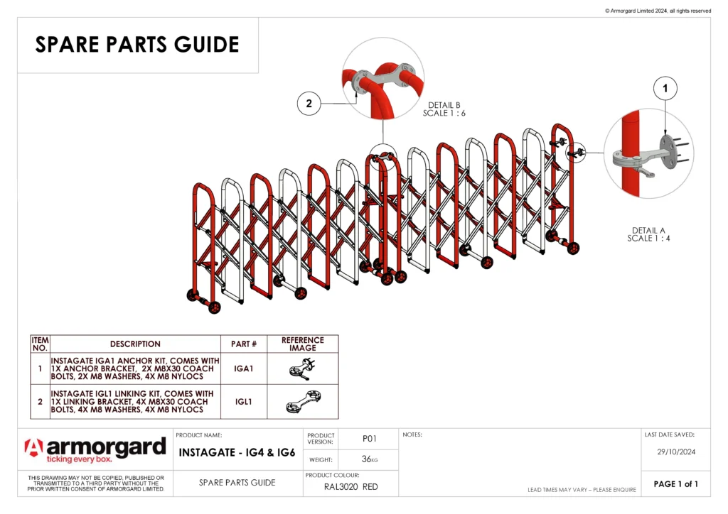 InstaGate IG4 & IG6 Spare Parts Guide