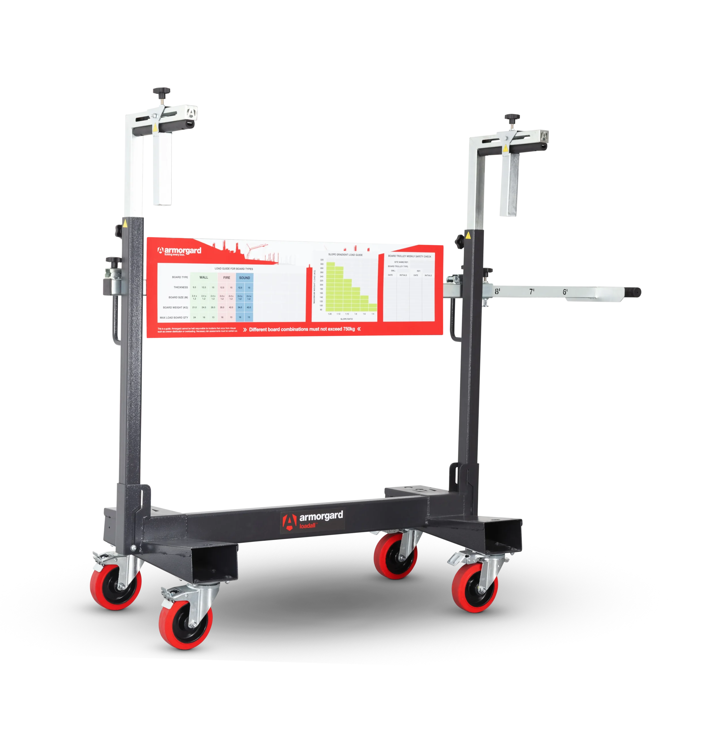 LA750 PRO Front Left Clamps Up Handle Out