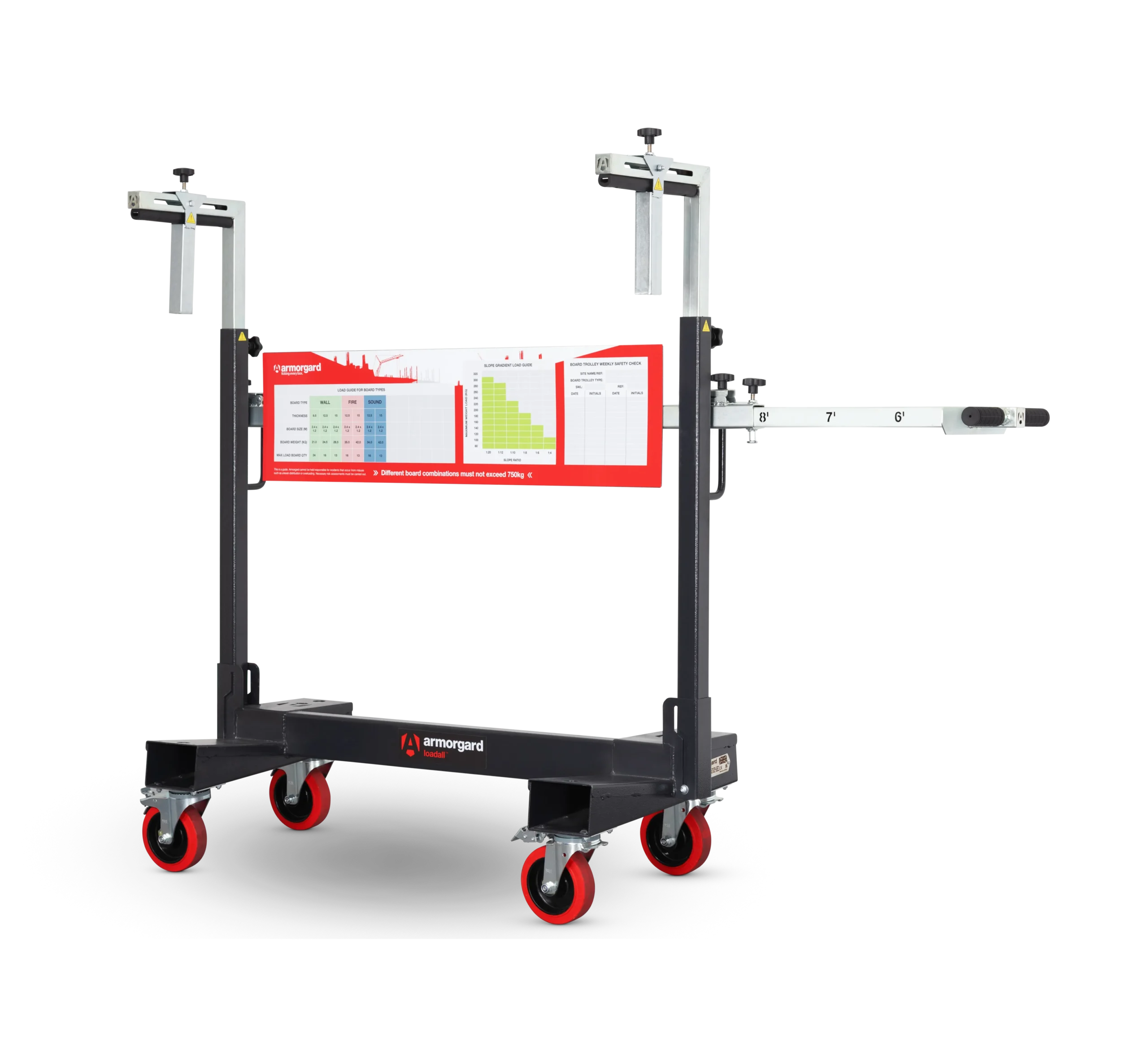 LA750 PRO Front Right Clamps Up Handle Out