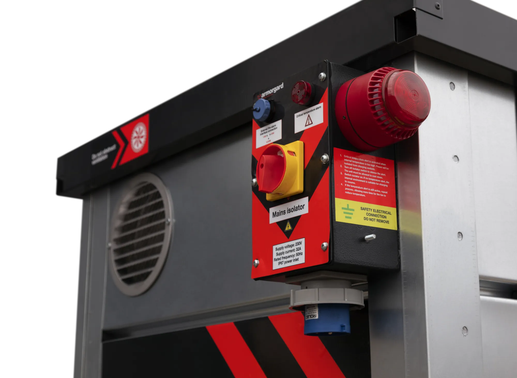 PWR1 Close External Power Inlet Alarm Pod