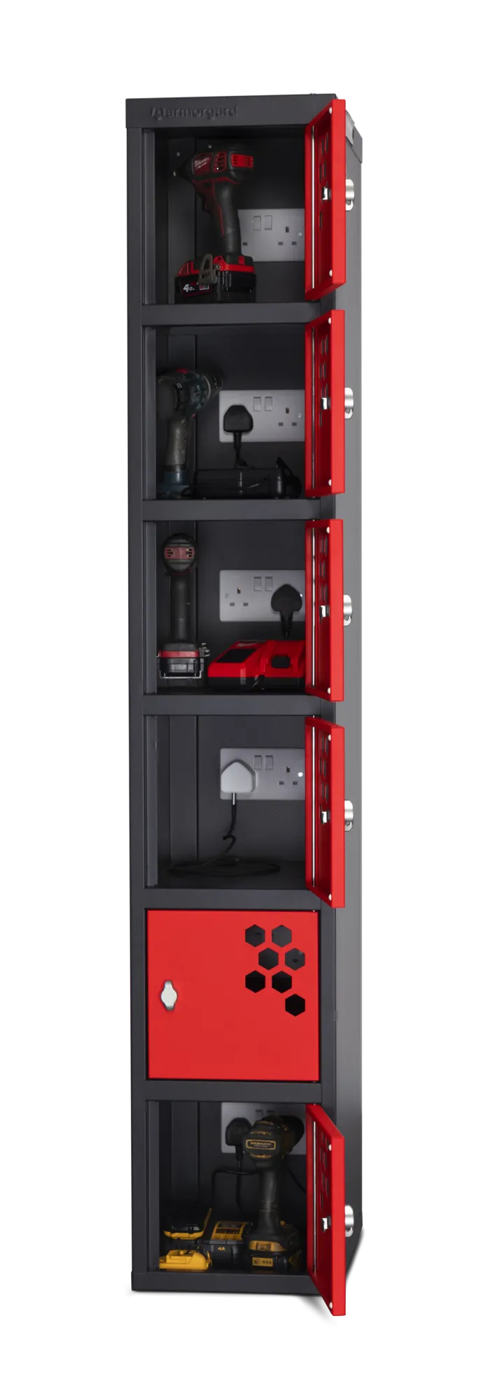 PWS6P Front Right Doors Open Battery Chargers